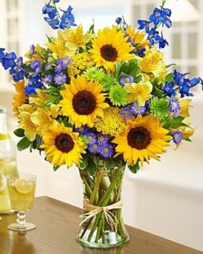 <div class="summary entry-summary">
<div class="woocommerce-product-details__short-description">
<p>Send some sunshine with this bouquet full of fresh sunflowers, delphinium, alstroemeria, yarrow, monte casino and more!
</p></div>
</div>